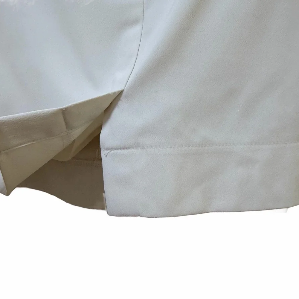 NIKE Women Golf Dri Fit Athletic Mini Skort Size 10 White Tennis Golf Pickleball